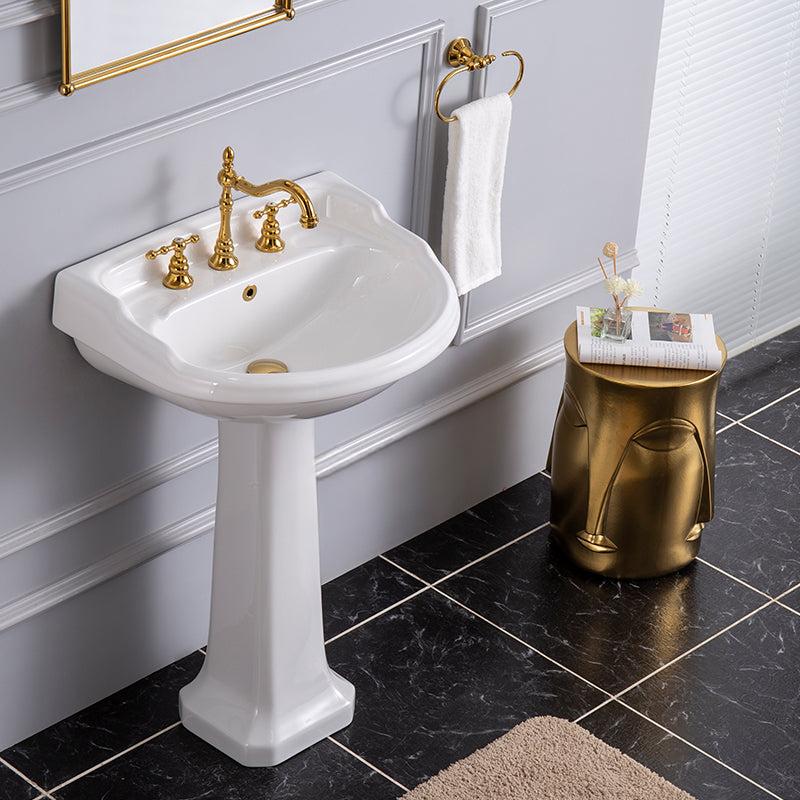 Varese Dietao Pedestal Basin, Retro Style Three-Hole