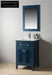 24-inch Modern Solid Wood Bathroom Vanity Cabinet with Mirror & Stone Top