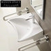 24-inch Slim Rim Porcelain Wall-Mount ADA Compliant Wheelchair Accessible Bathroom Sink