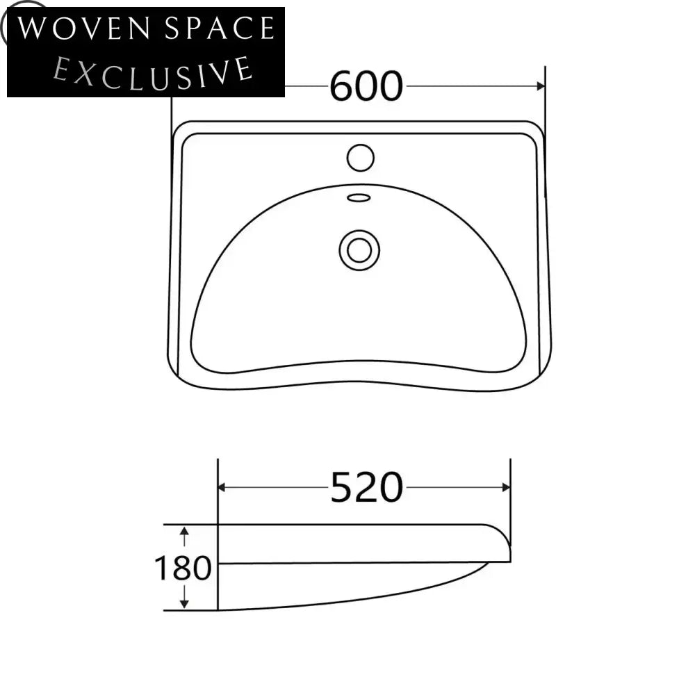 24-inch Slim Rim Porcelain Wall-Mount ADA Compliant Wheelchair Accessible Bathroom Sink