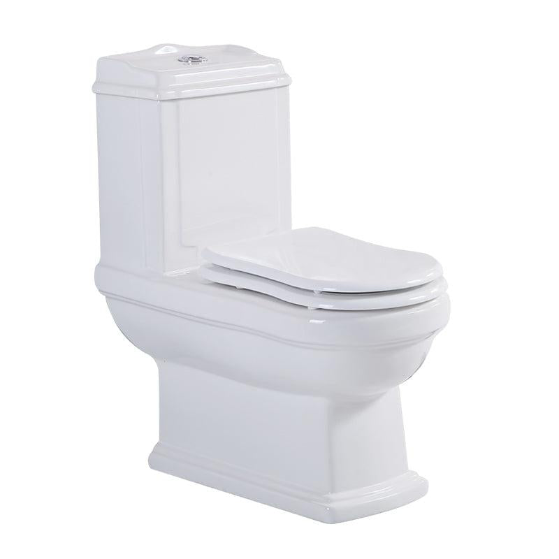 Messina Debolai Retro Solid Wood Cover Top Push Flush Toilet