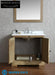 36-inch Antique Wood Texture Bathroom Vanity Cabinet with CUPC Sinks Mirror