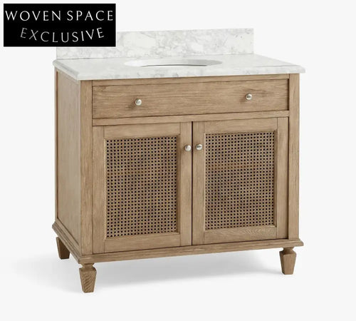 36 Inch Modern American Style Solid Wood Floor Mount Bathroom Vanity Cabinet