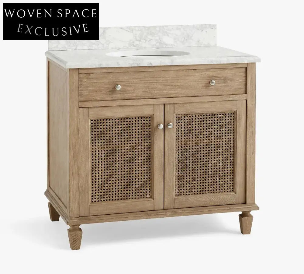 36 Inch Modern American Style Solid Wood Floor Mount Bathroom Vanity Cabinet