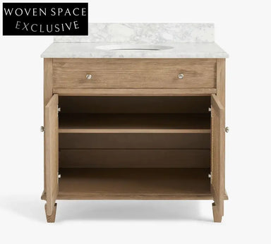 36 Inch Modern American Style Solid Wood Floor Mount Bathroom Vanity Cabinet