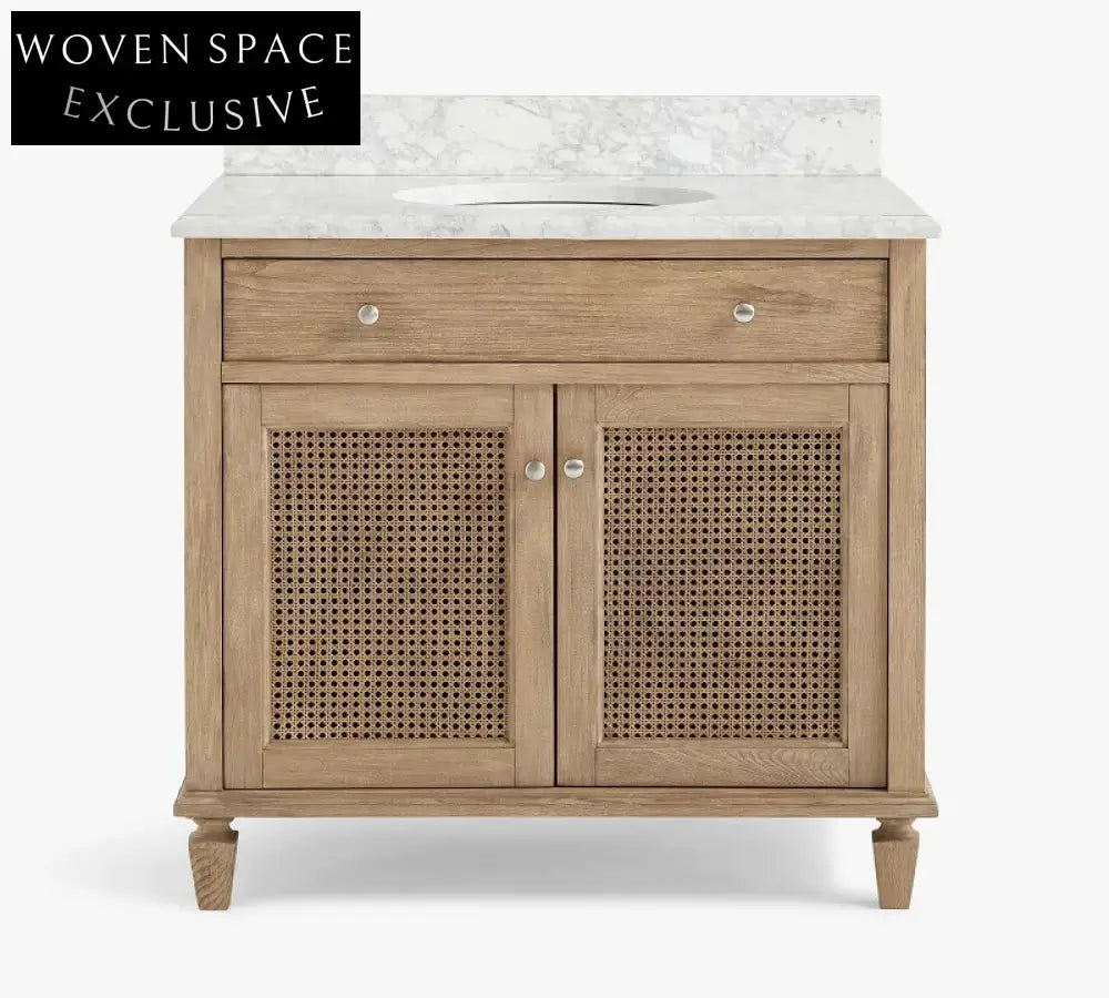 36 Inch Modern American Style Solid Wood Floor Mount Bathroom Vanity Cabinet