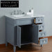 36 Inch Modern Single Basin Bathroom Vanity Cabinet with Mirror
