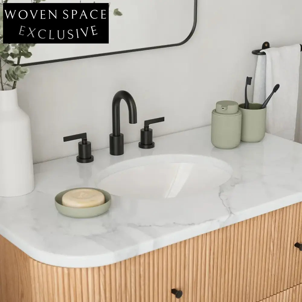 36 Inch Solid Wood Single Sink Wall-Mount Bathroom Vanity