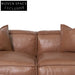 4 Seater Sofa with Cushion and Pillow - Caramel Brown Sofa