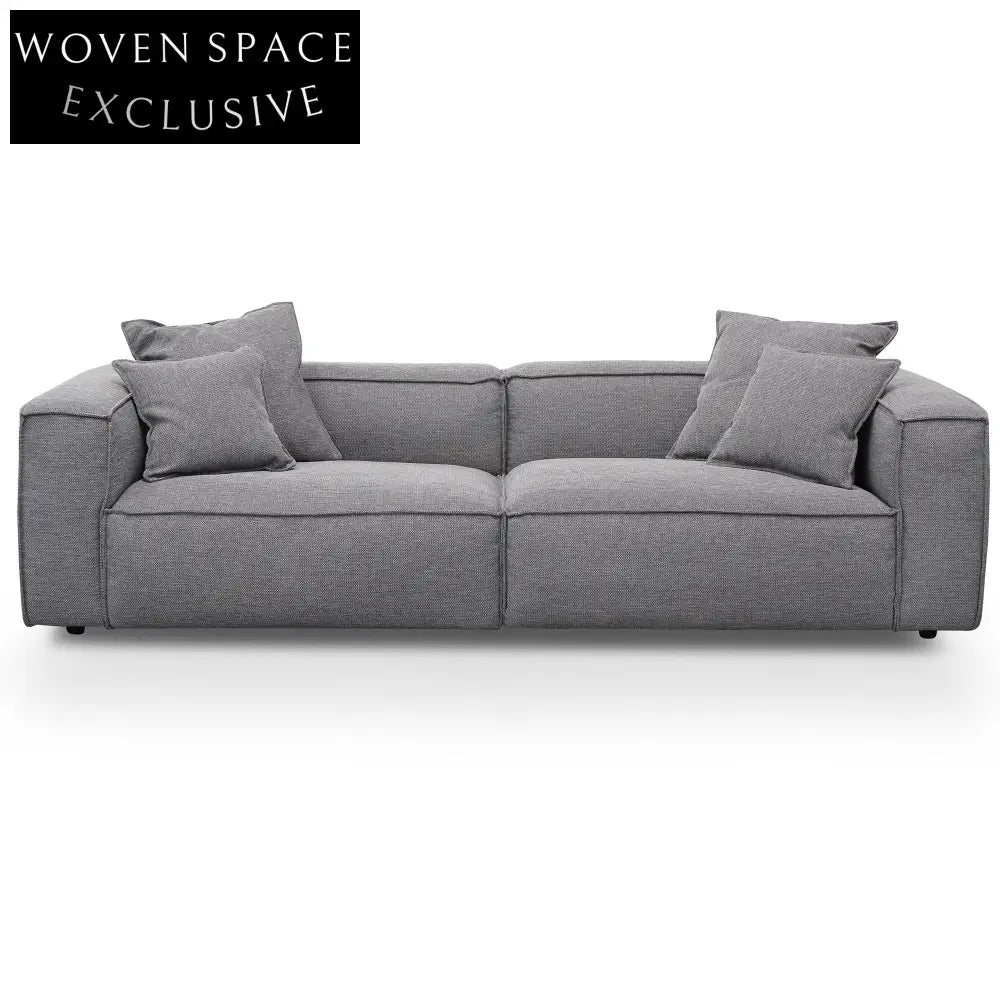 4 Seater Sofa with Cushion and Pillow - Graphite Grey Sofas