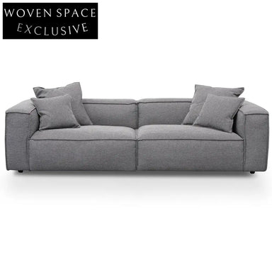 4 Seater Sofa with Cushion and Pillow - Graphite Grey Sofas