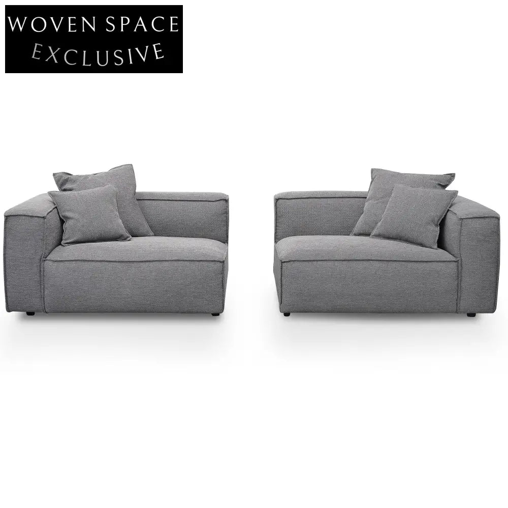 4 Seater Sofa with Cushion and Pillow - Graphite Grey Sofas