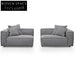 4 Seater Sofa with Cushion and Pillow - Graphite Grey Sofas