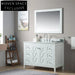 48-inch Classical Luxury White Floor-Mounted Basin with Mirror Bathroom Vanity