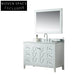 48-inch Classical Luxury White Floor-Mounted Basin with Mirror Bathroom Vanity