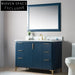 48-Inch Dark Blue Modern Bathroom Vanity Cabinet with Lacquer Finish