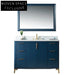 48-Inch Dark Blue Modern Bathroom Vanity Cabinet with Lacquer Finish