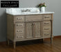 48-inch Modern Weathered Oak Floor Mounted Double Sink Bathroom Vanity