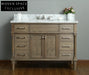 48-inch Modern Weathered Oak Floor Mounted Double Sink Bathroom Vanity