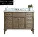 48-inch Modern Weathered Oak Floor Mounted Double Sink Bathroom Vanity