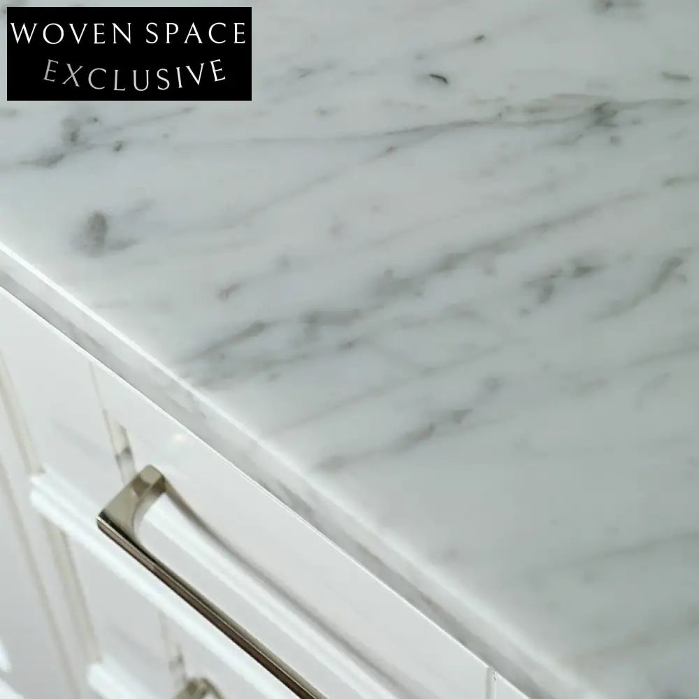 48 Inch Modern White Bathroom Vanity Cabinet with Soft-Close Drawers