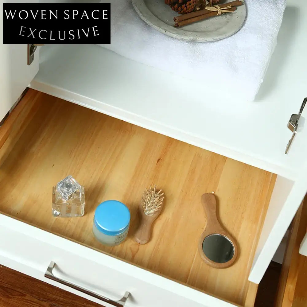 48 Inch Modern White Bathroom Vanity Cabinet with Soft-Close Drawers