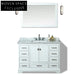 48 Inch Modern White Bathroom Vanity Cabinet with Soft-Close Drawers