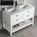 48-inch Modern White Freestanding Double Sink Bathroom Vanity Cabinet