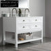 48-inch Modern White Freestanding Double Sink Bathroom Vanity Cabinet