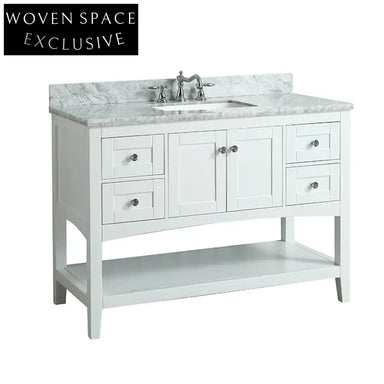 48-inch White Modern Design Bathroom Vanity Cabinet with Storage