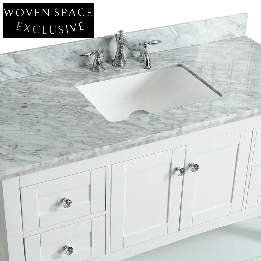 48-inch White Modern Design Bathroom Vanity Cabinet with Storage