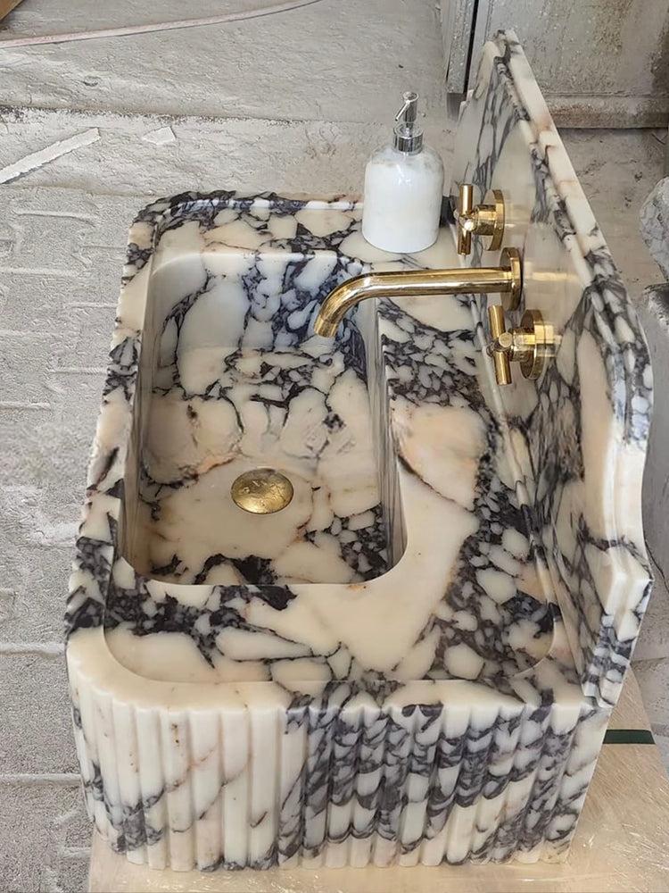 Orleane Mooli Home Custom Natural Marble Washbasin