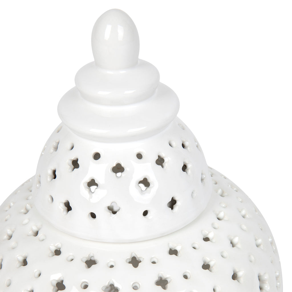 Miccah Temple Jar - Small White