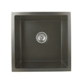 1.2mm Dark Grey Stainless Steel Handmade Single Bowl Top/Undermount Kitchen/Laundry Sink 440x440x205mm