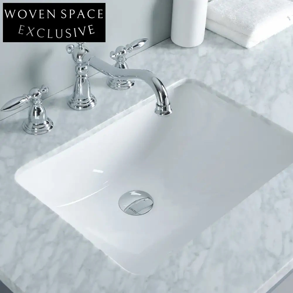 60-inch Grey Modern Solid Wood Plywood Bathroom Vanity Cabinet