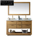 60 Inch Modern Solid Wood Bathroom Vanity Cabinet with Soft-Close Drawers