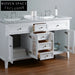 60 Inch Modern White European Style Bathroom Vanity Cabinet Set