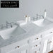 60 Inch Modern White European Style Bathroom Vanity Cabinet Set