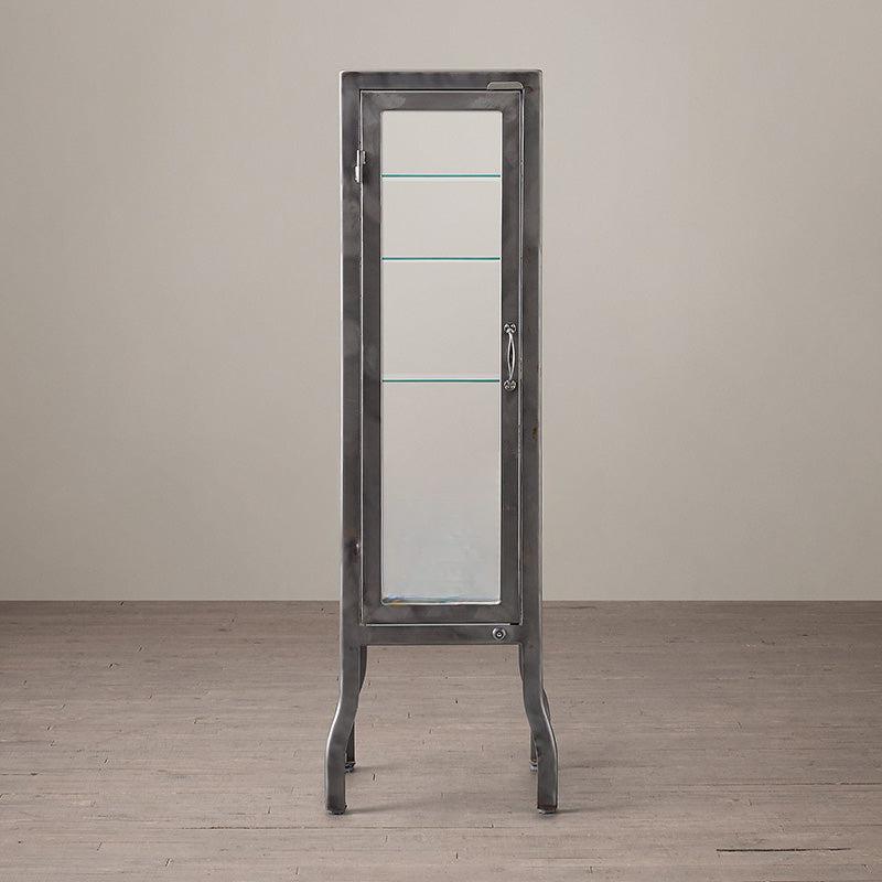 Angéle Dulton Industrial Iron Glass Display Showcase