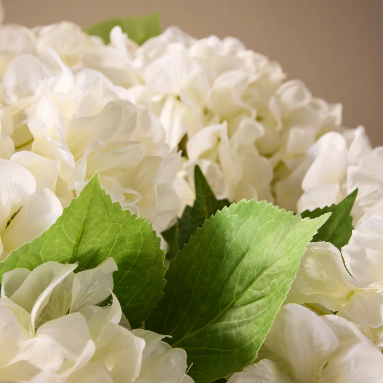 Faux Hydrangea Mix - Dahlia Bowl | White - 62cm