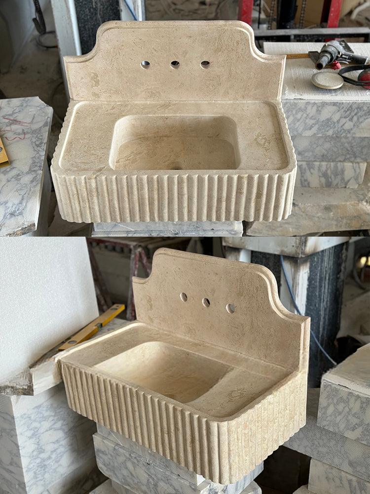 Orleane Mooli Home Custom Natural Marble Washbasin