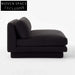 Plinth 80-inch Armless Black Boucle Sofa: Modern Solid Wood Living Room