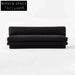Plinth 80-inch Armless Black Boucle Sofa: Modern Solid Wood Living Room