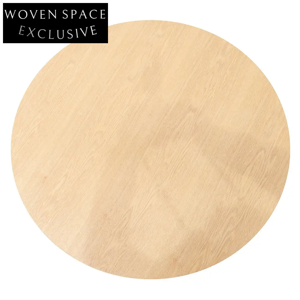 82cm Round Coffee Table - Natural - Black Coffee Tables