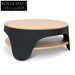 82cm Round Coffee Table - Natural - Black Coffee Tables