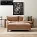 85-inch Modern Velvet Sofa Couch, Wood Design, Leisure Living Room Furniture