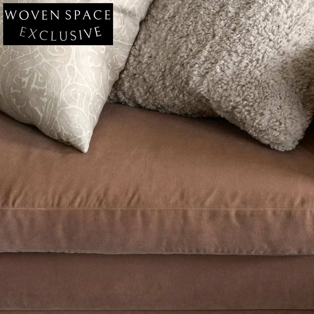 85-inch Modern Velvet Sofa Couch, Wood Design, Leisure Living Room Furniture