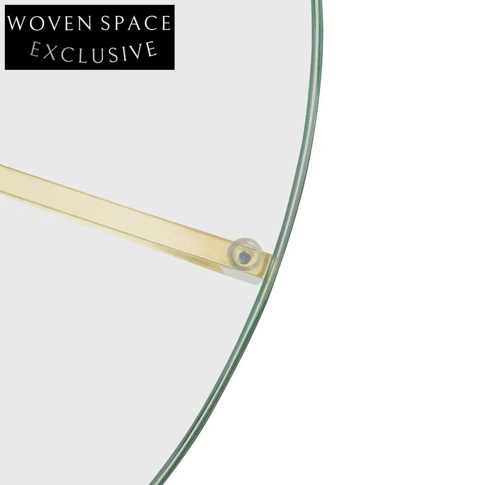 85cm Glass Round Coffee Table - Gold Base Coffee Tables