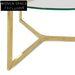 85cm Glass Round Coffee Table - Gold Base Coffee Tables