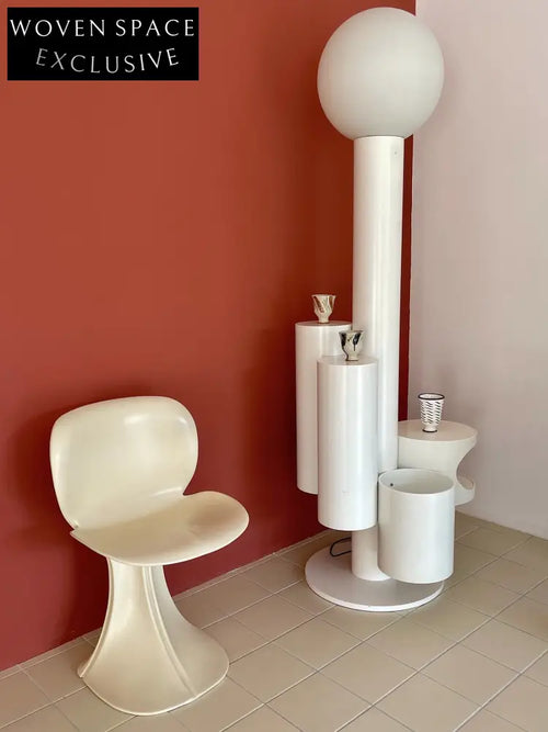 8810 Floral Petal Chair Off-White by Pierre Paulin